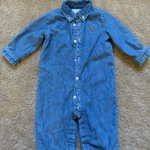 Polo baby jeans romper